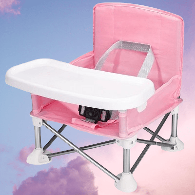 Chaise Pliante - BabyBoosterSeat™ - Rose - Mon bébé nomade