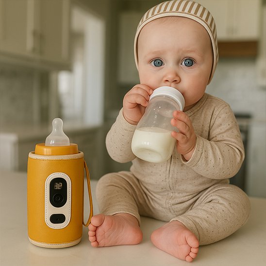 bebe et chauffe biberon nomade jaune