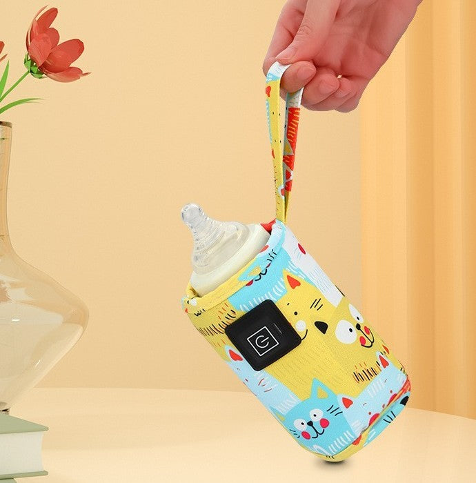 biberon portable chaton jaune