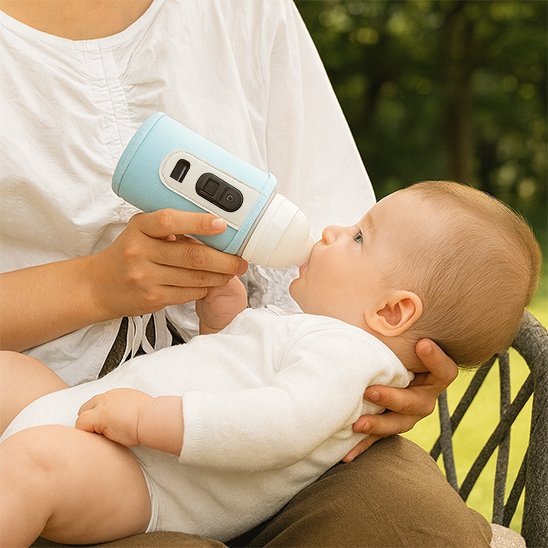 chauffe biberon nomade bleu