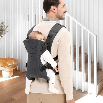 porte bebe confort boheme gris bebe au dos