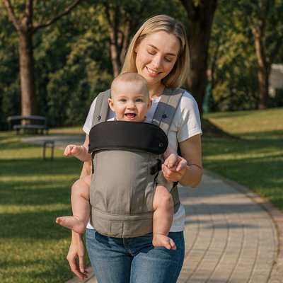 Porte bébé physiologique | ErgonoBaby - Mon bébé nomade